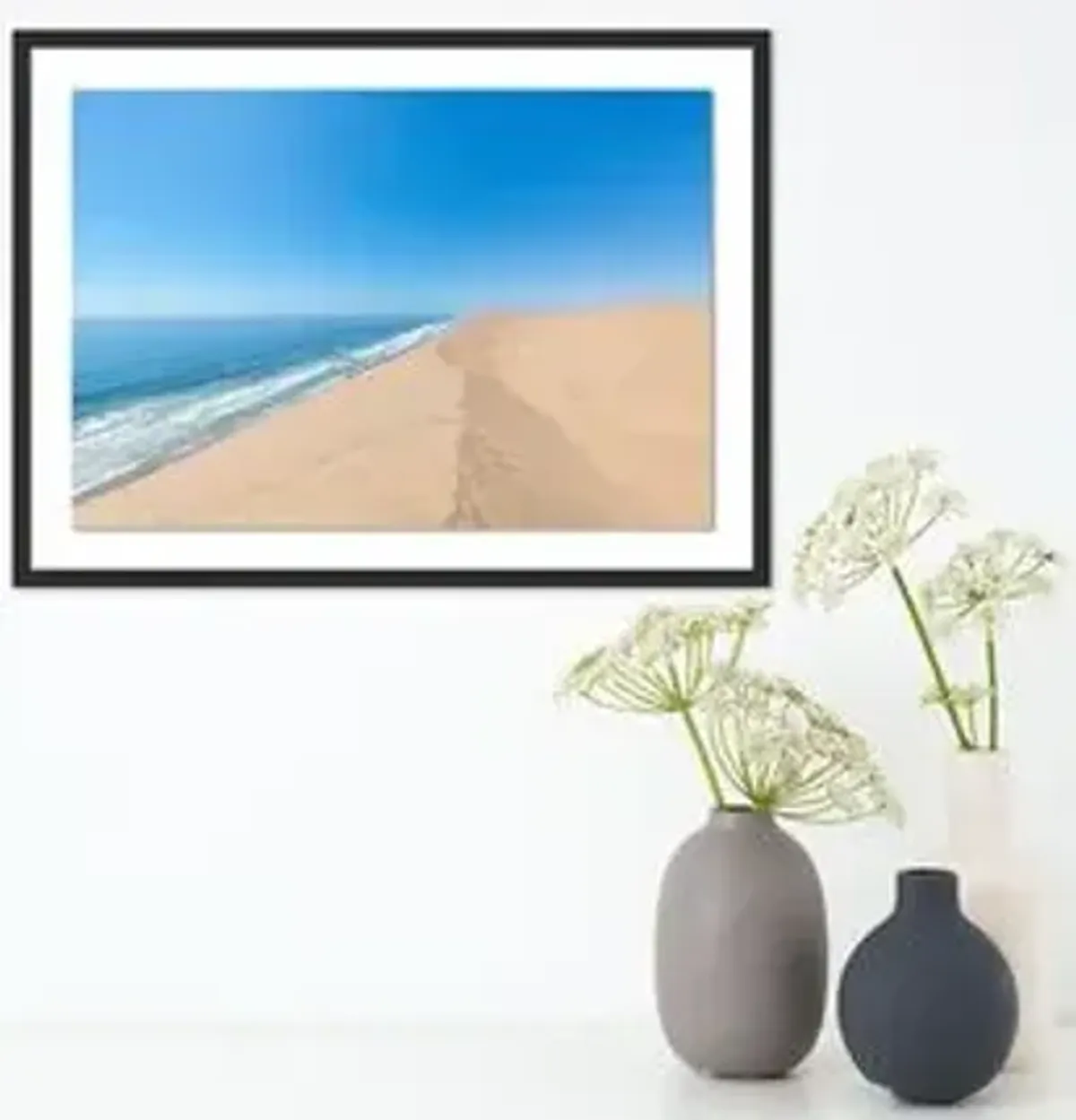 Richard Silver - Namibia Dunes and Ocean Photograph - Black