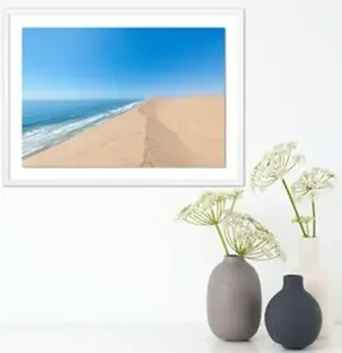 Richard Silver - Namibia Dunes and Ocean - White