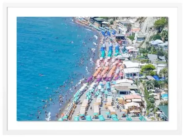 Richard Silver - Overview Ischia Beach Umbrellas Photograph - White