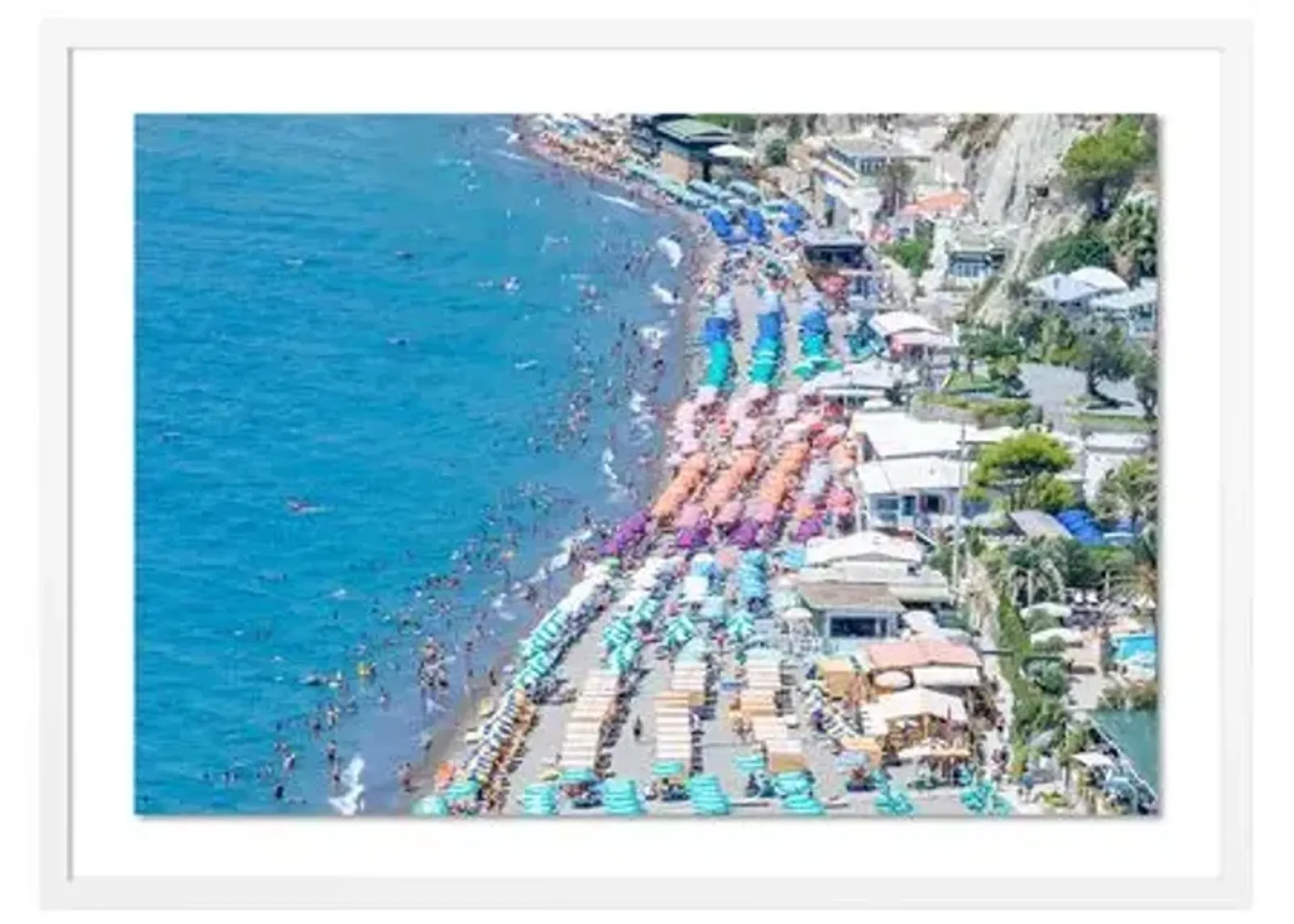 Richard Silver - Overview Ischia Beach Umbrellas - White