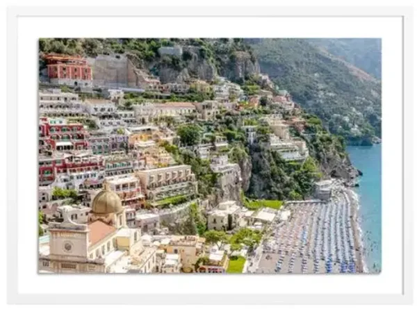 Richard Silver - Overview Positano Italy Photograph - White