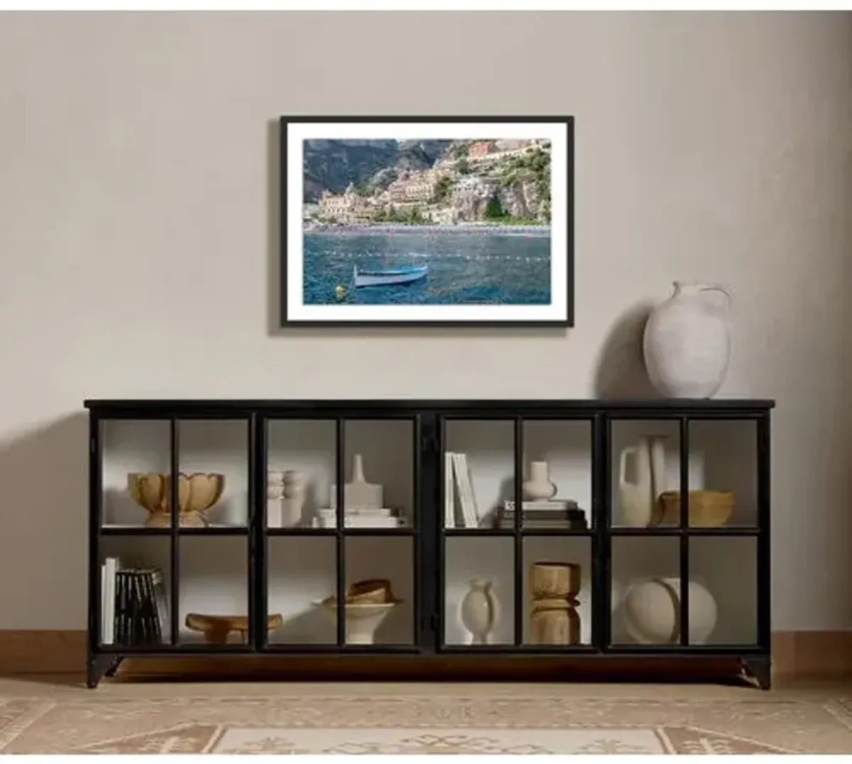 Richard Silver - Amalfi Italy Boat - Black