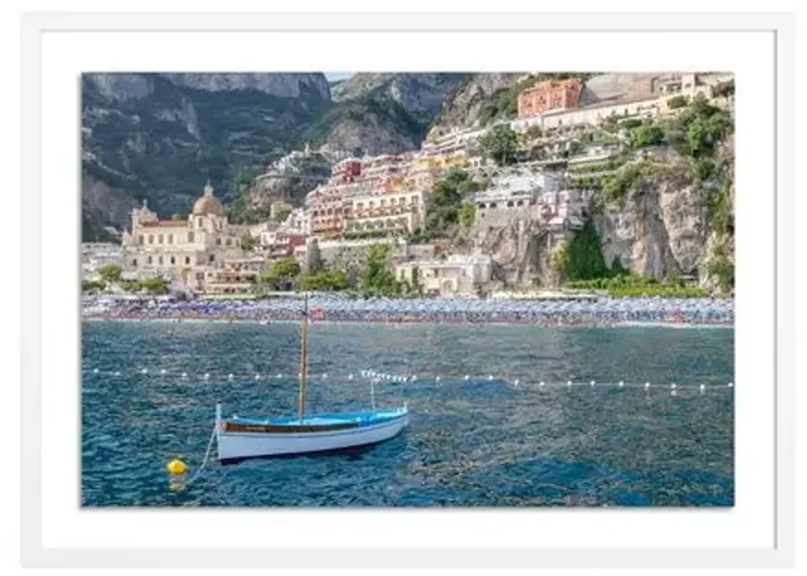 Richard Silver - Amalfi Italy Boat - White