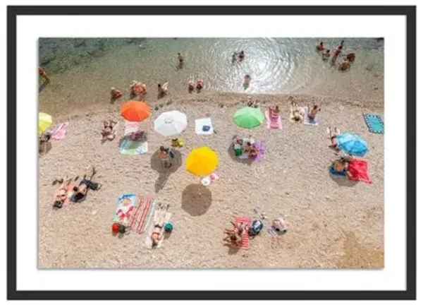 Richard Silver - Overview Taormina Beach Photograph - Black