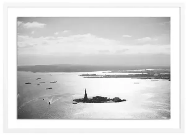 Bryce Duffy - New York Harbor Photograph - White