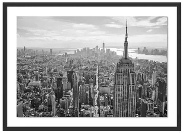 Bryce Duffy - Manhattan From Above Photograph - Black