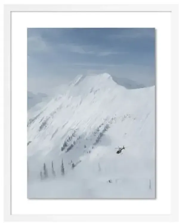 Bryce Duffy - Heli Pick Up Photograph - White