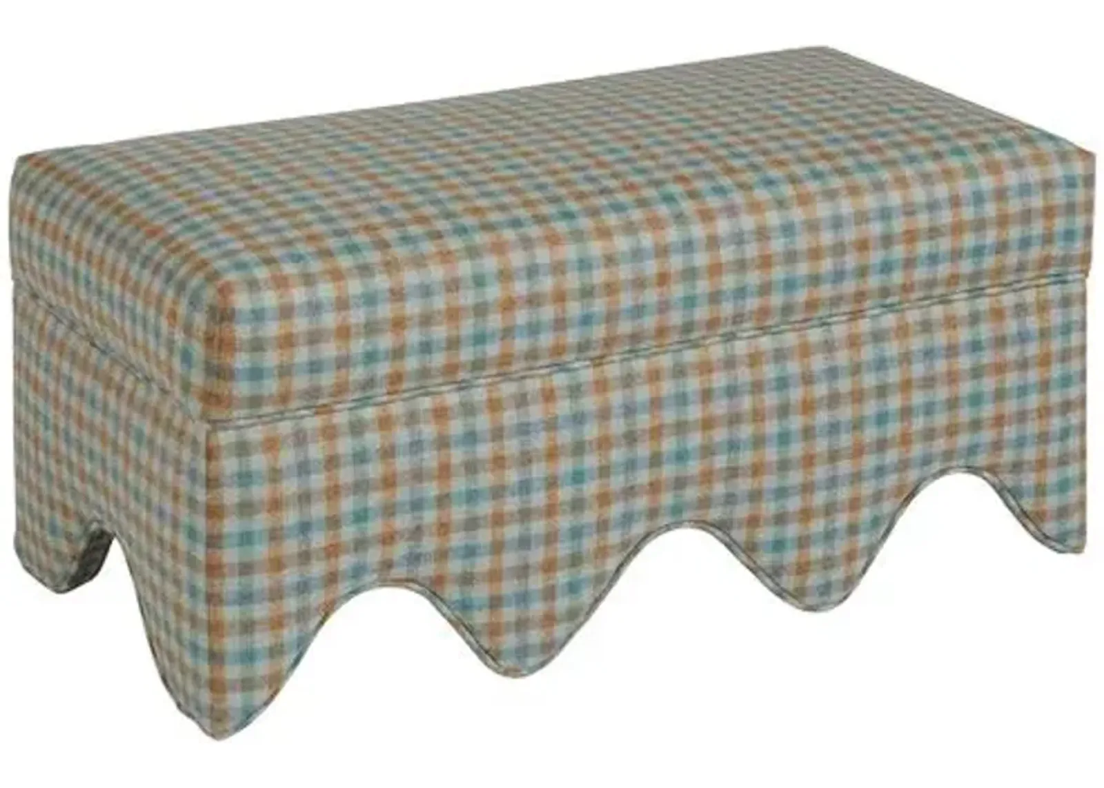 Awning Ottoman - Bibury Jungle - Blue