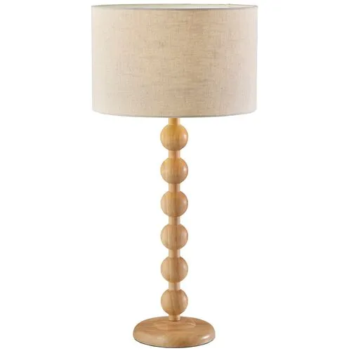 Nathan Wood Table Lamp - Beige