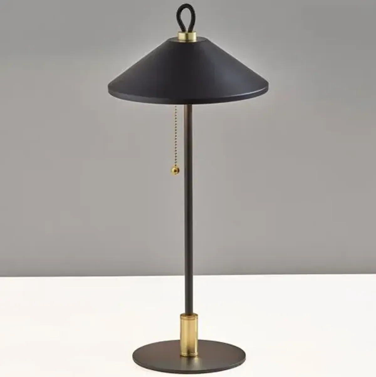 Malcolm Cone Shade Table Lamp - Black