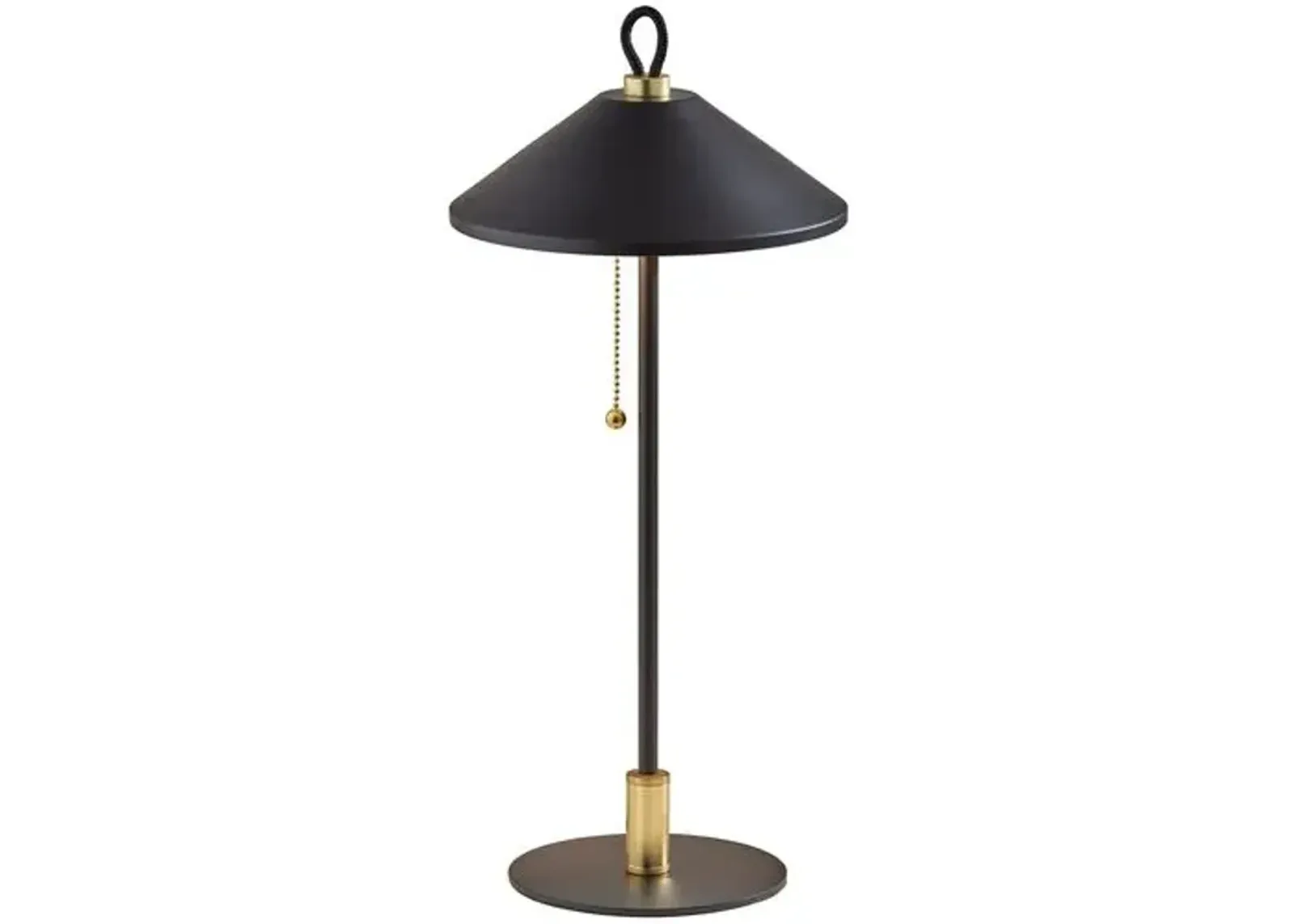 Malcolm Cone Shade Table Lamp - Black