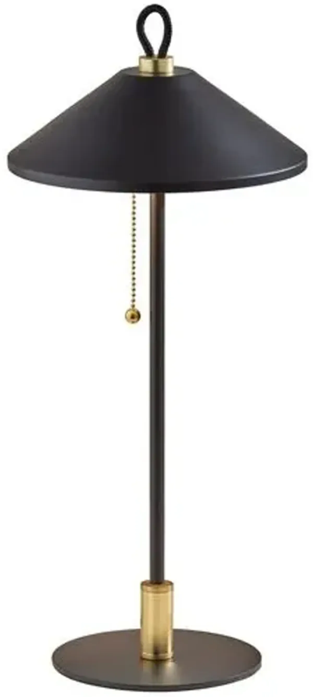 Malcolm Cone Shade Table Lamp - Black