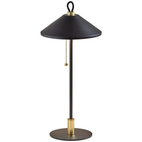 Malcolm Cone Shade Table Lamp - Black