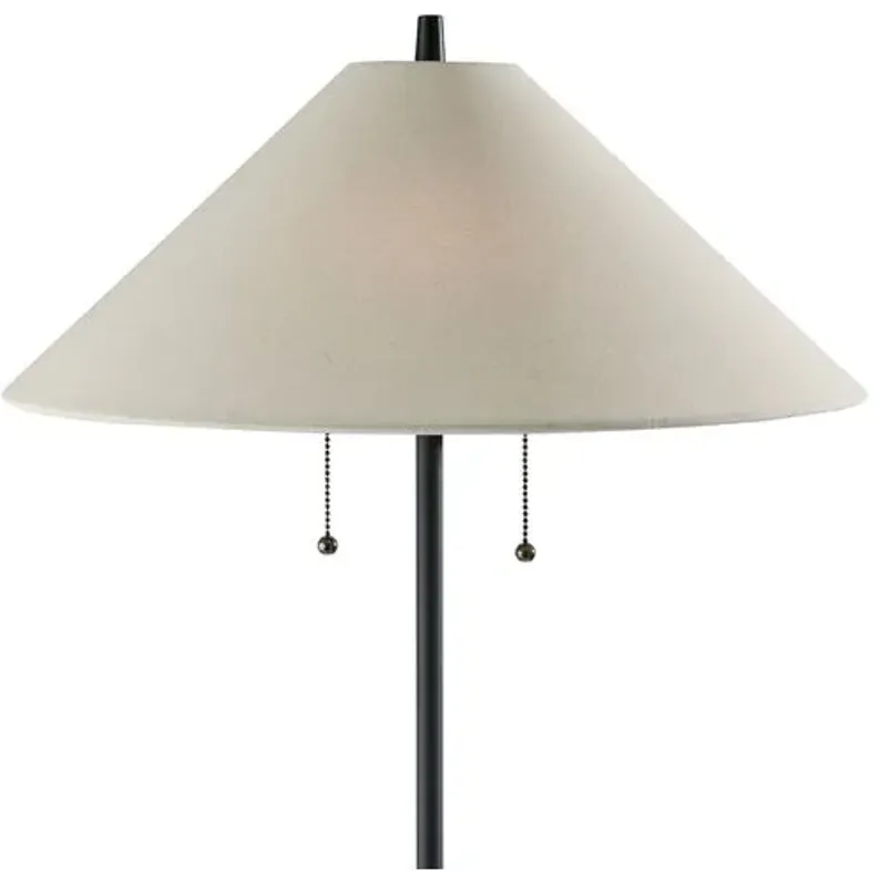 Colton Floor Lamp - Black/Natural