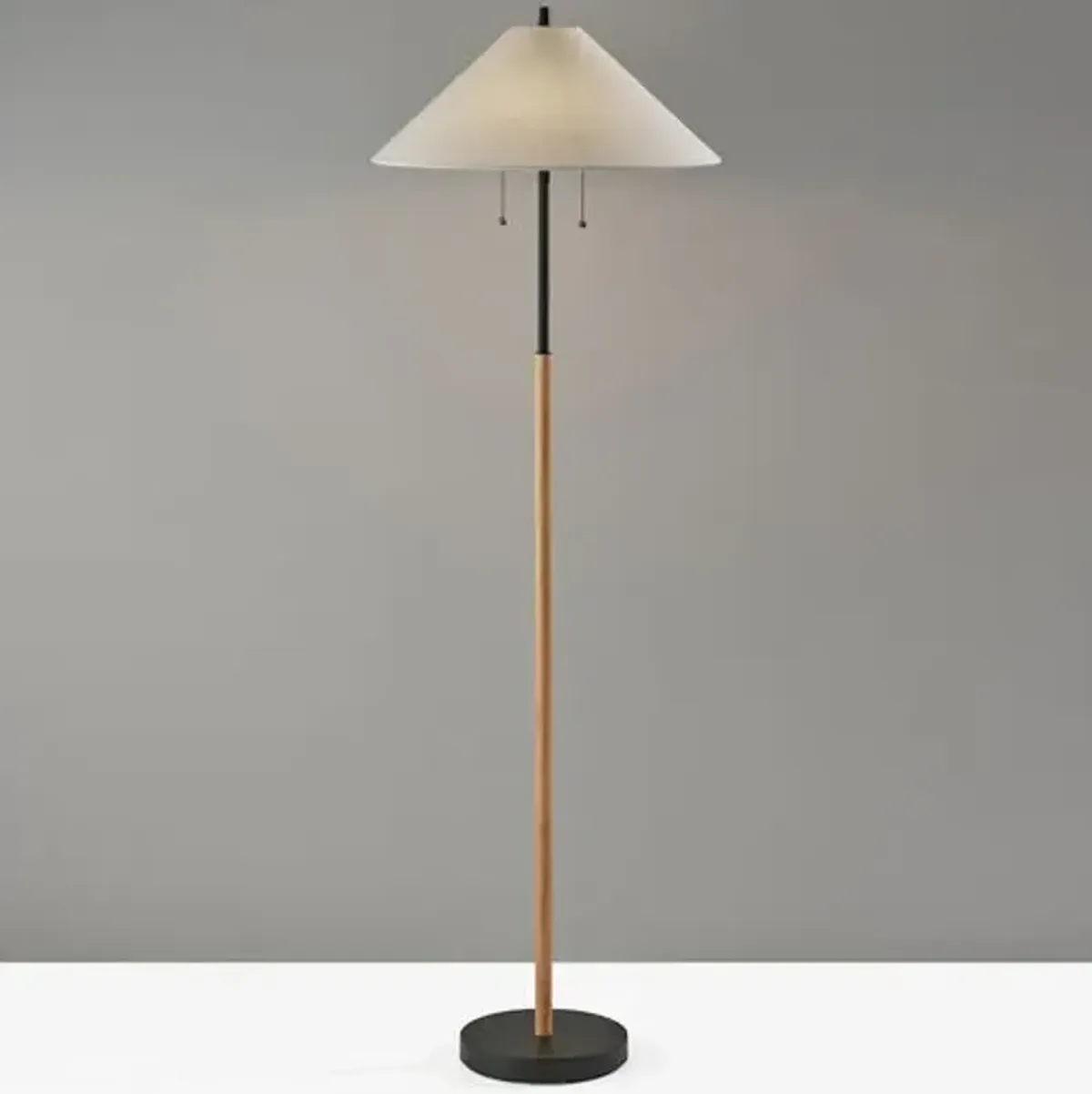 Colton Floor Lamp - Black/Natural