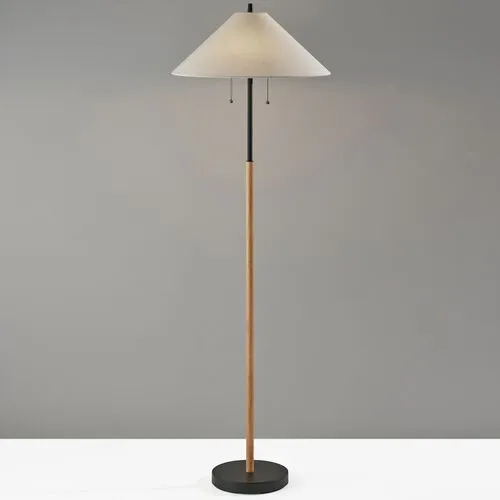 Colton Floor Lamp - Black/Natural