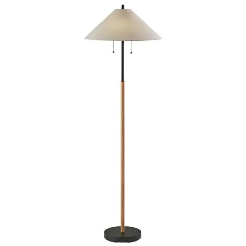 Colton Floor Lamp - Black/Natural