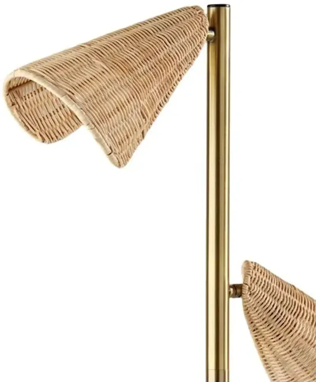 Bahama Rattan Tree Floor Lamp - Antique Bras/Natural