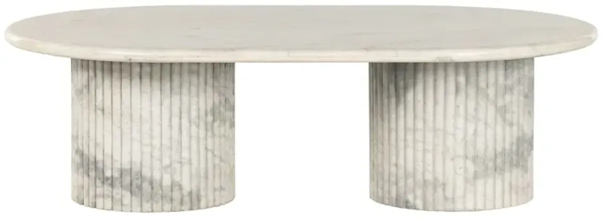 Kamden Fluted Marble Coffee Table