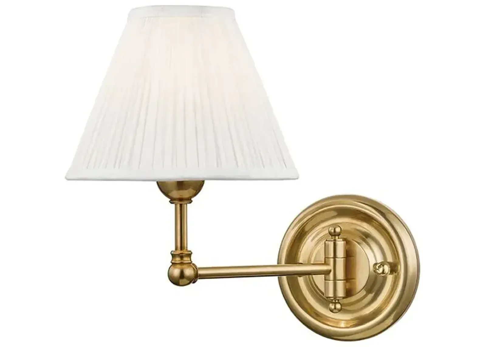 Classic No.1 Wall Sconce - Silk Shade - Gold