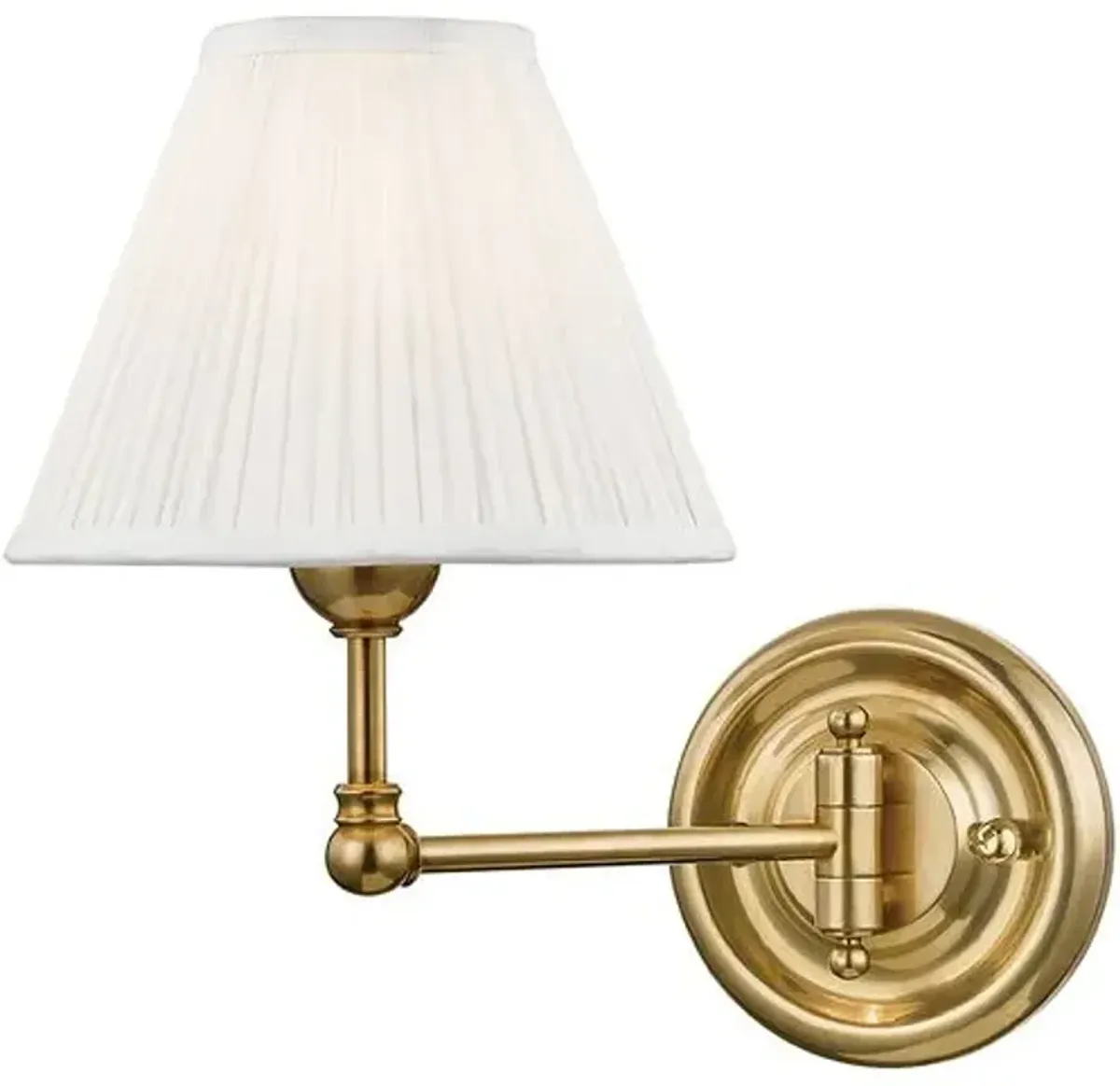 Classic No.1 Wall Sconce - Silk Shade - Gold