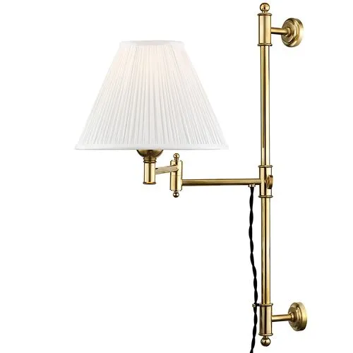 Classic No.1 Plug-In Wall Sconce - Gold