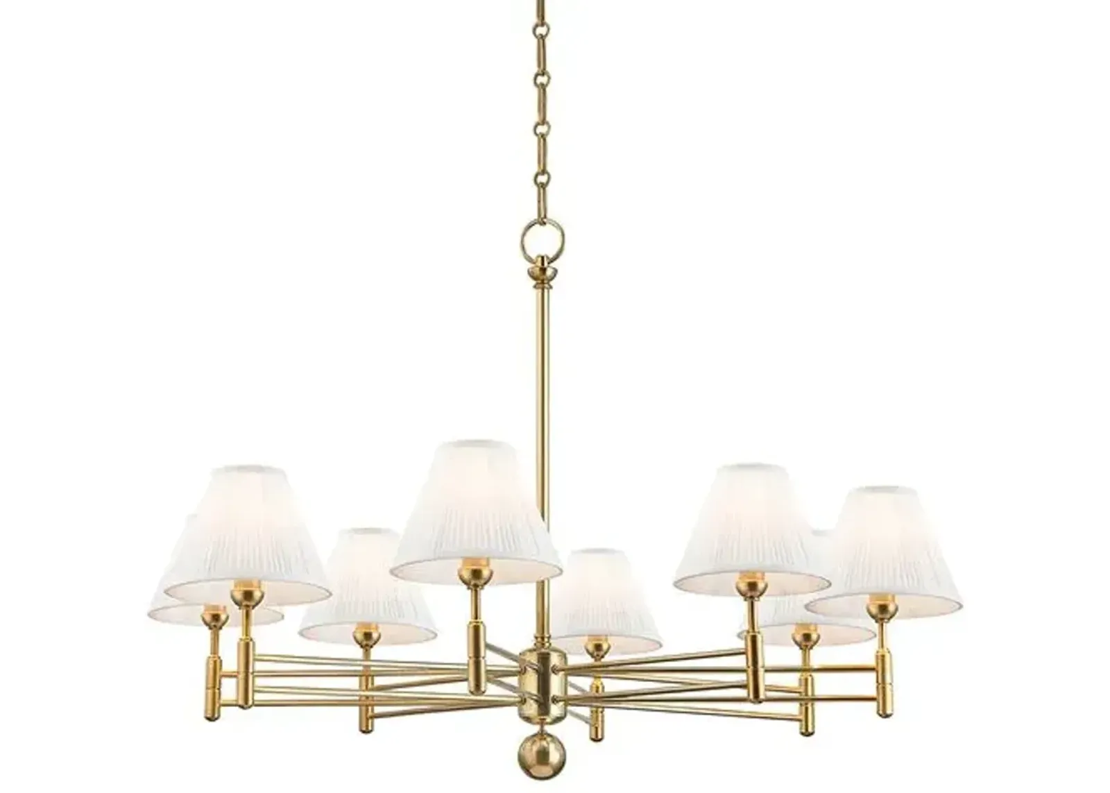 Classic No.1 Chandelier - Aged Brass - Gold