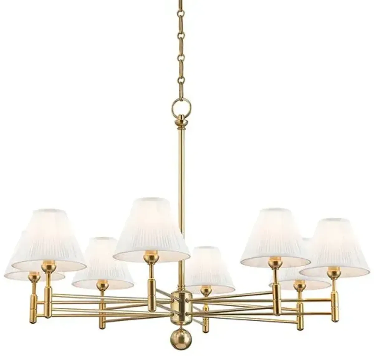 Classic No.1 Chandelier - Aged Brass - Gold