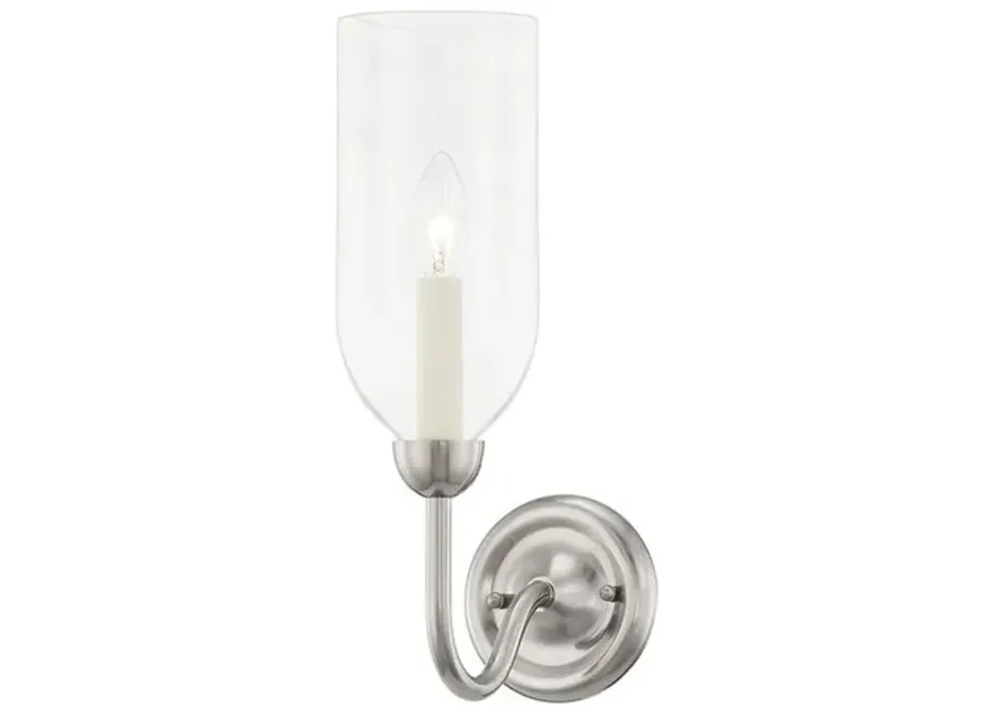 Classic No.1 Wall Sconce - Glass Shade - Silver