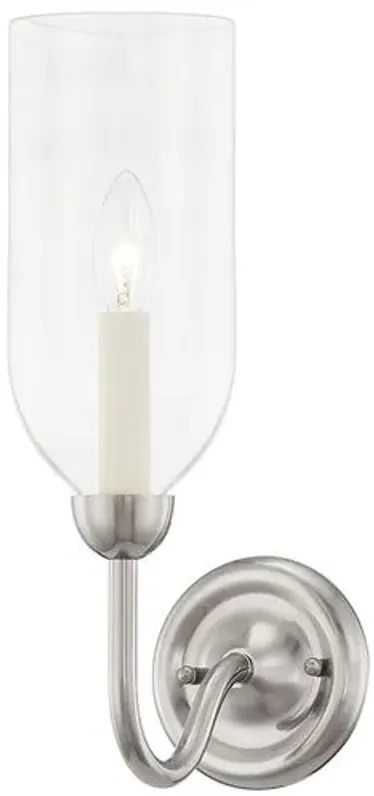 Classic No.1 Wall Sconce - Glass Shade - Silver