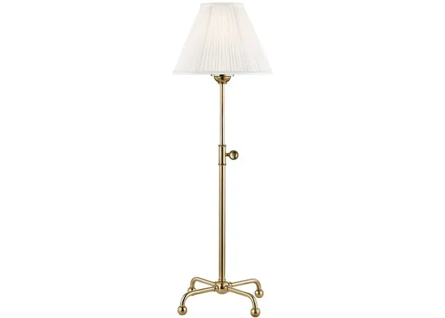 Classic No.1 Adjustable Table Lamp - Aged Brass - Gold