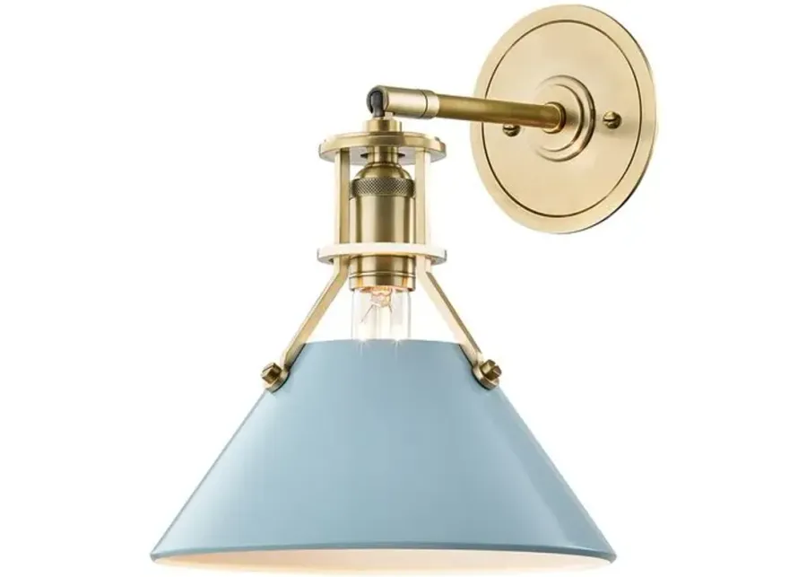 Painted No.2 Wall Sconce - Blue