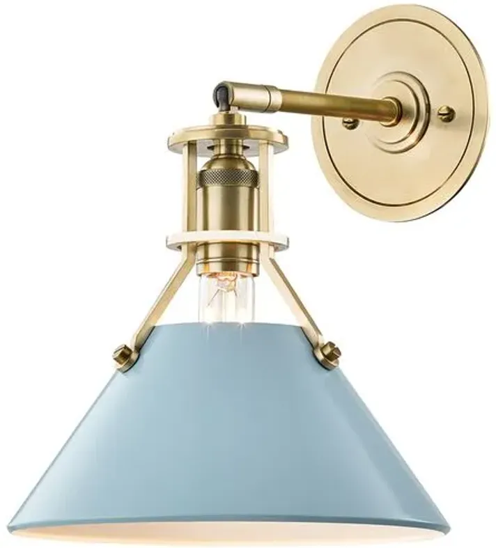 Painted No.2 Wall Sconce - Blue