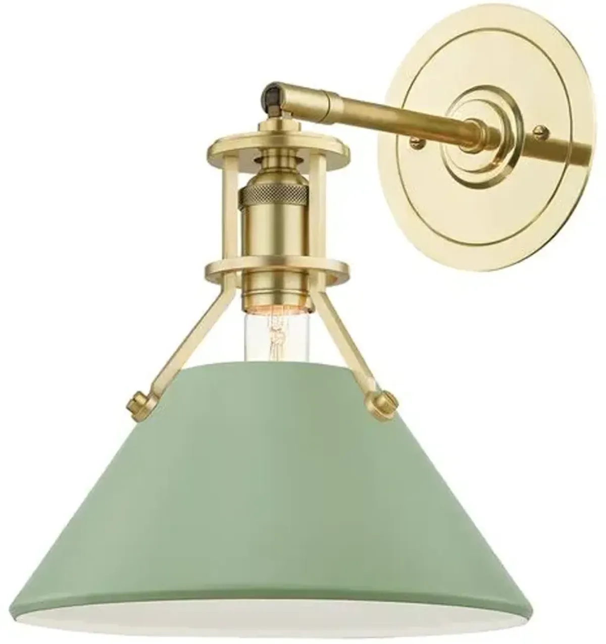 Painted No.2 Wall Sconce - Green