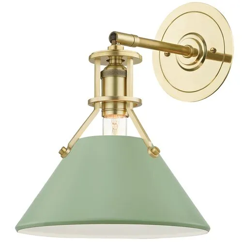 Painted No.2 Wall Sconce - Green