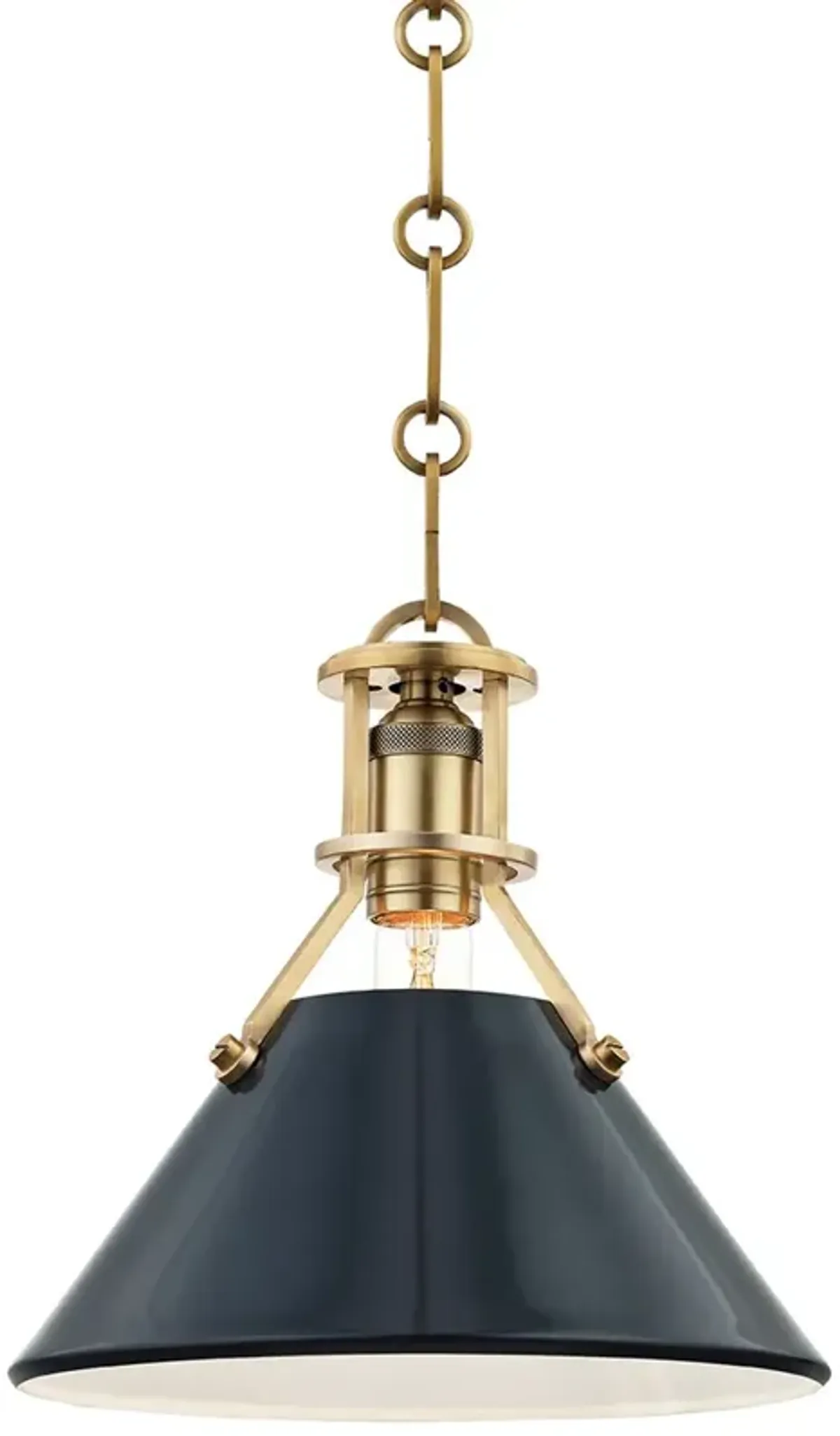 Painted No.2 Pendant - Small - Blue