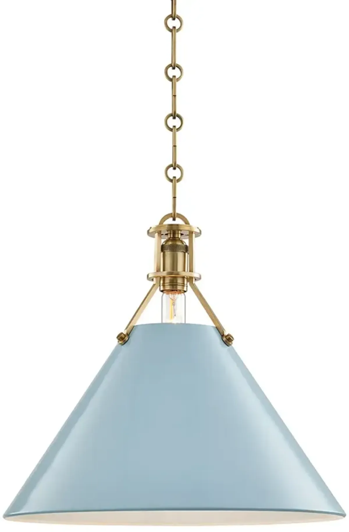 Painted No.2 Pendant - Large - Blue