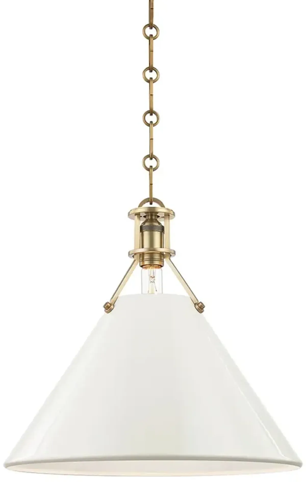 Painted No.2 Pendant - Large - White