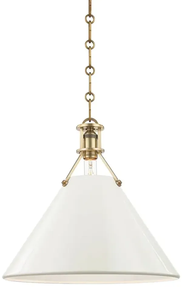 Painted No.2 Pendant - Large - White