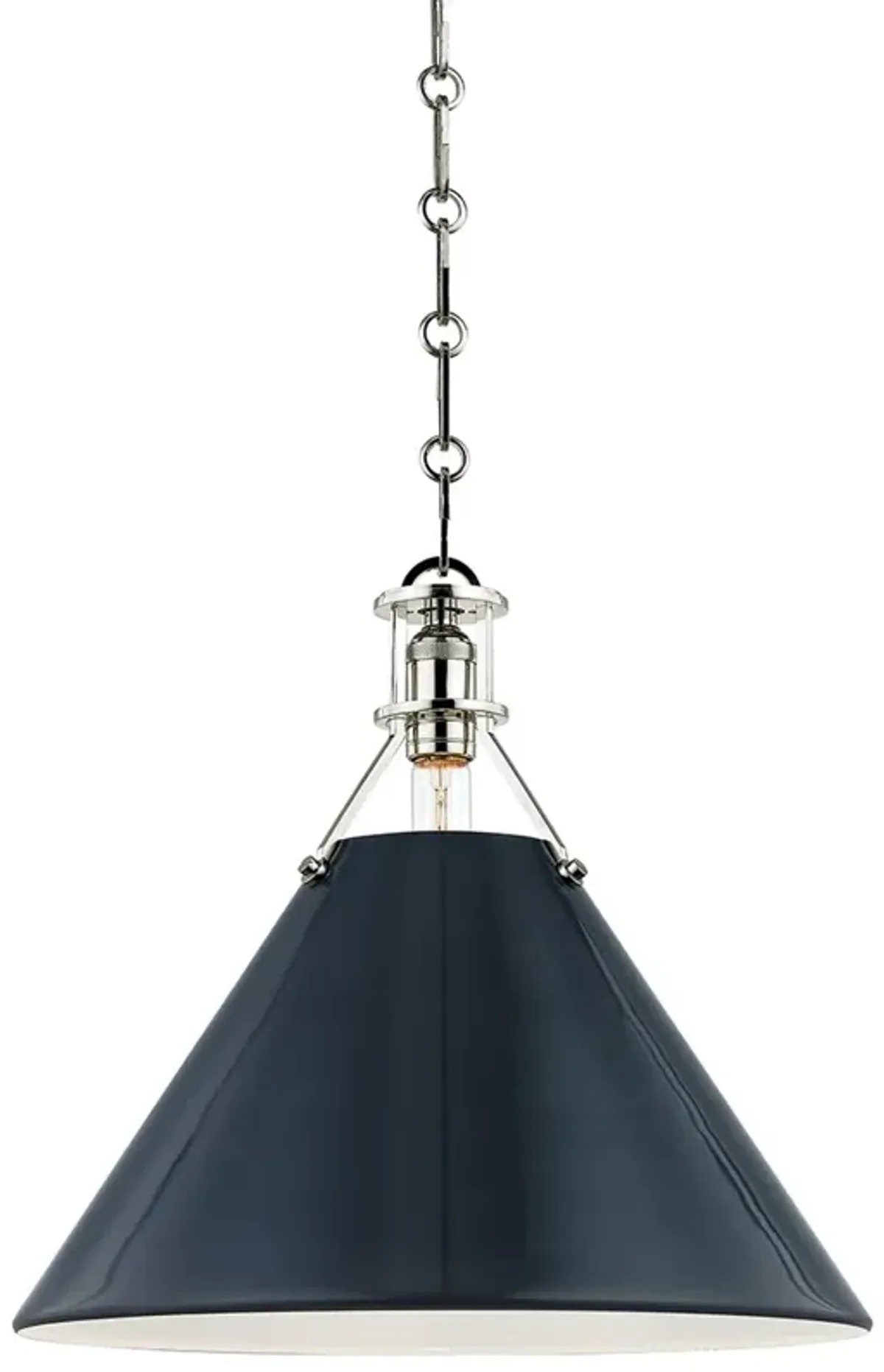 Painted No.2 Pendant - Large - Blue