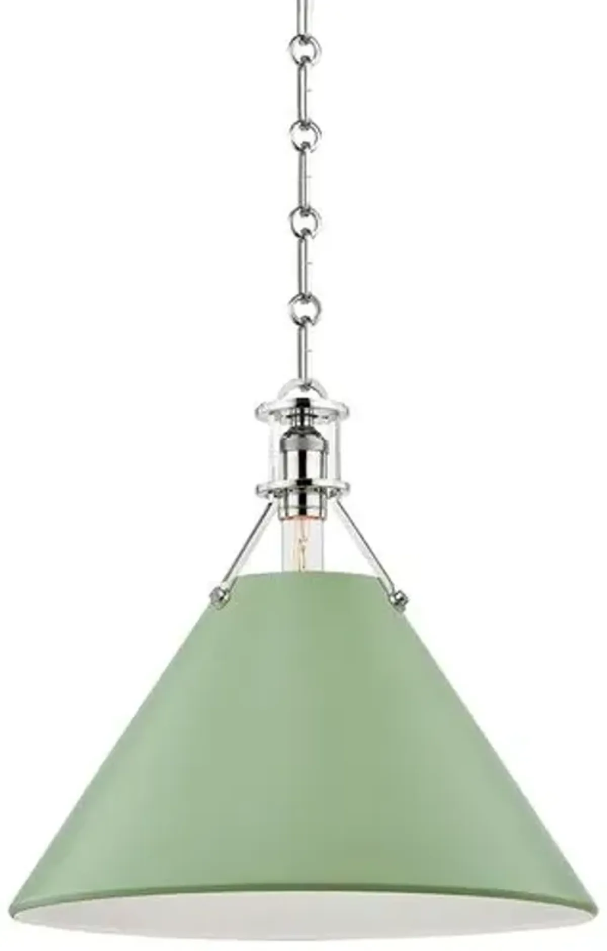 Painted No.2 Pendant - Large - Green