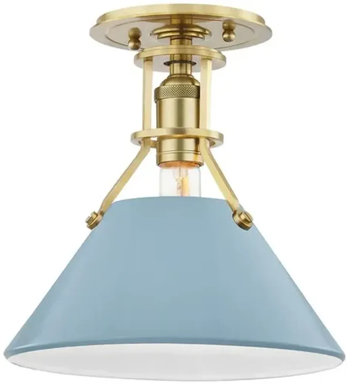Painted No.2 Semi Flush Mount - Blue