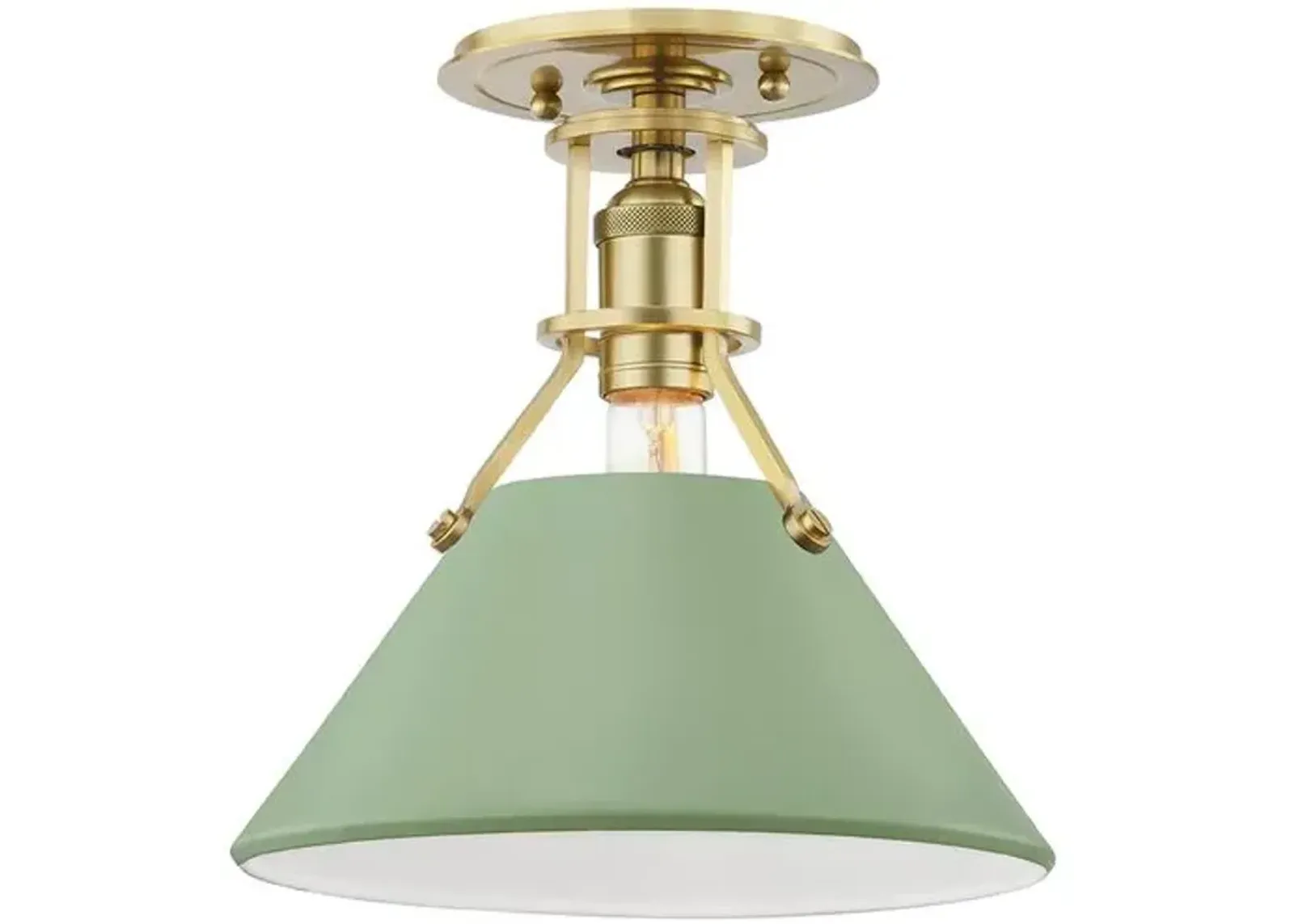 Painted No.2 Semi Flush Mount - Green