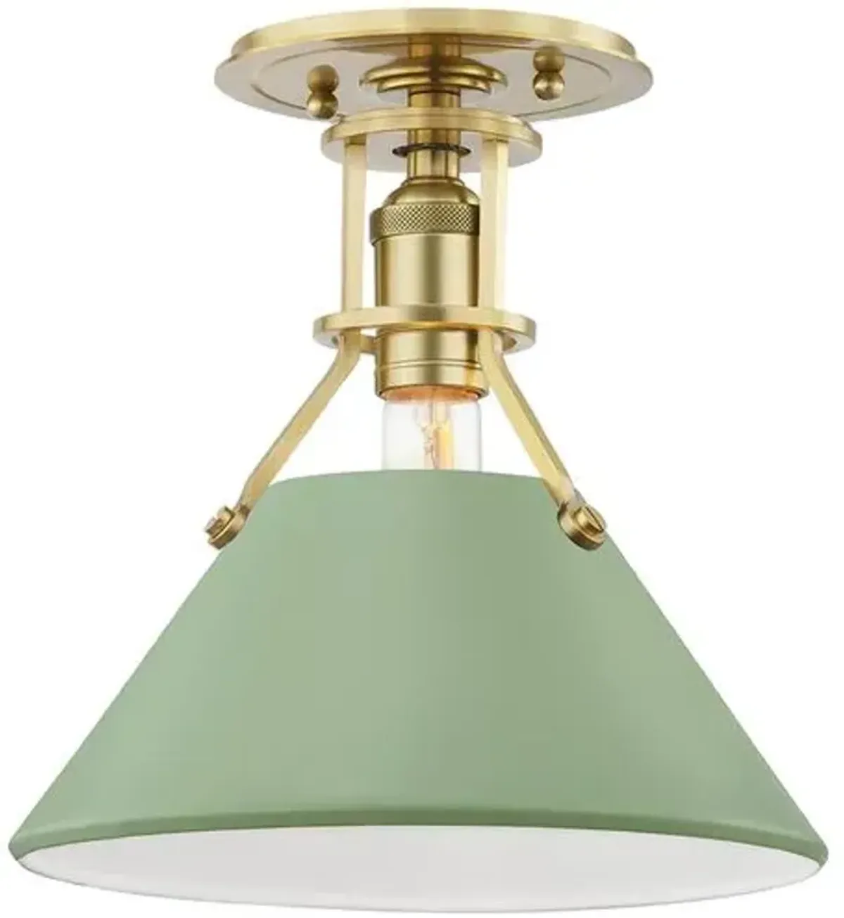 Painted No.2 Semi Flush Mount - Green