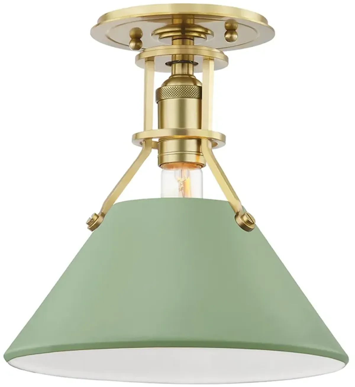 Painted No.2 Semi Flush Mount - Green