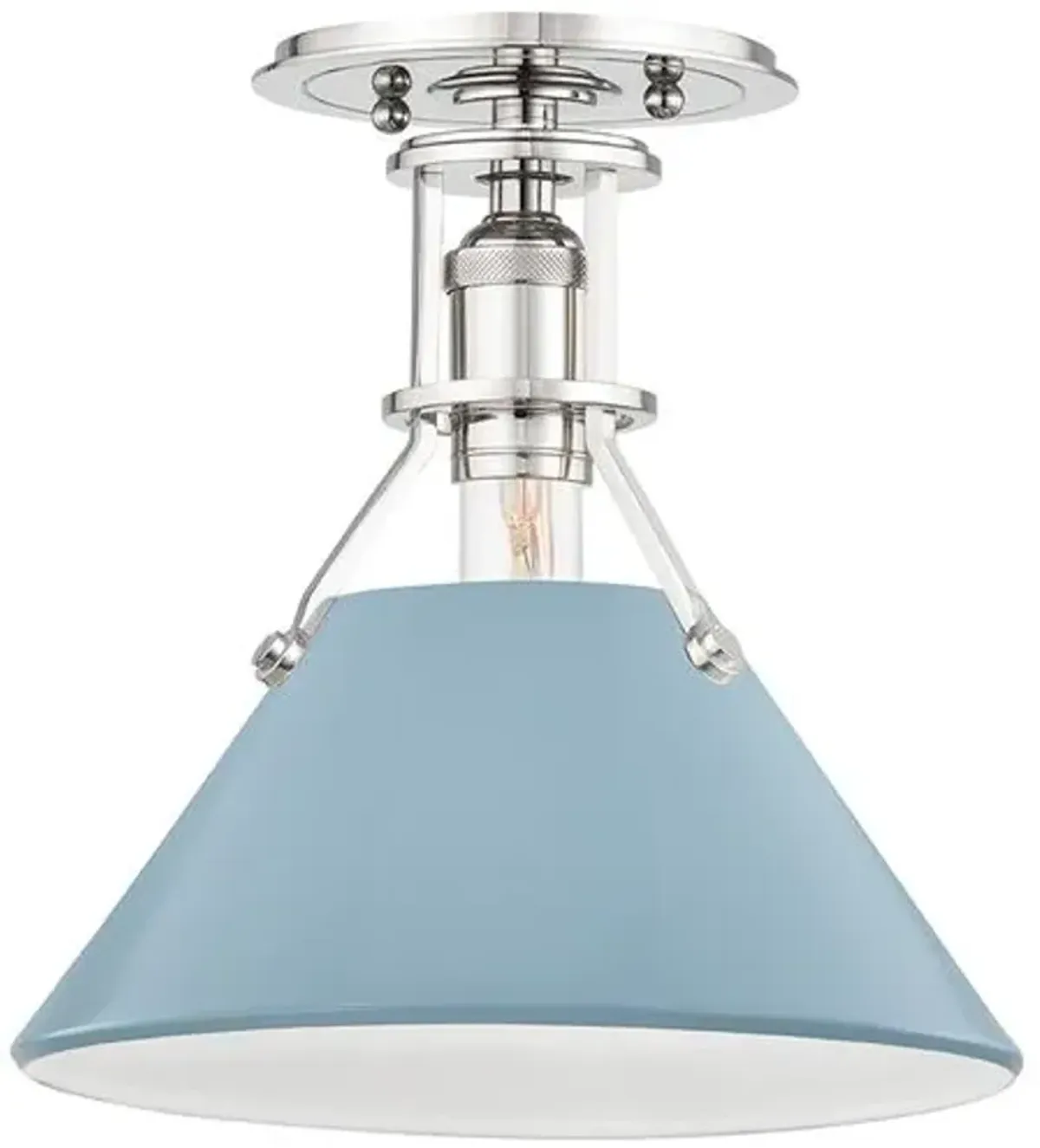 Painted No.2 Semi Flush Mount - Blue