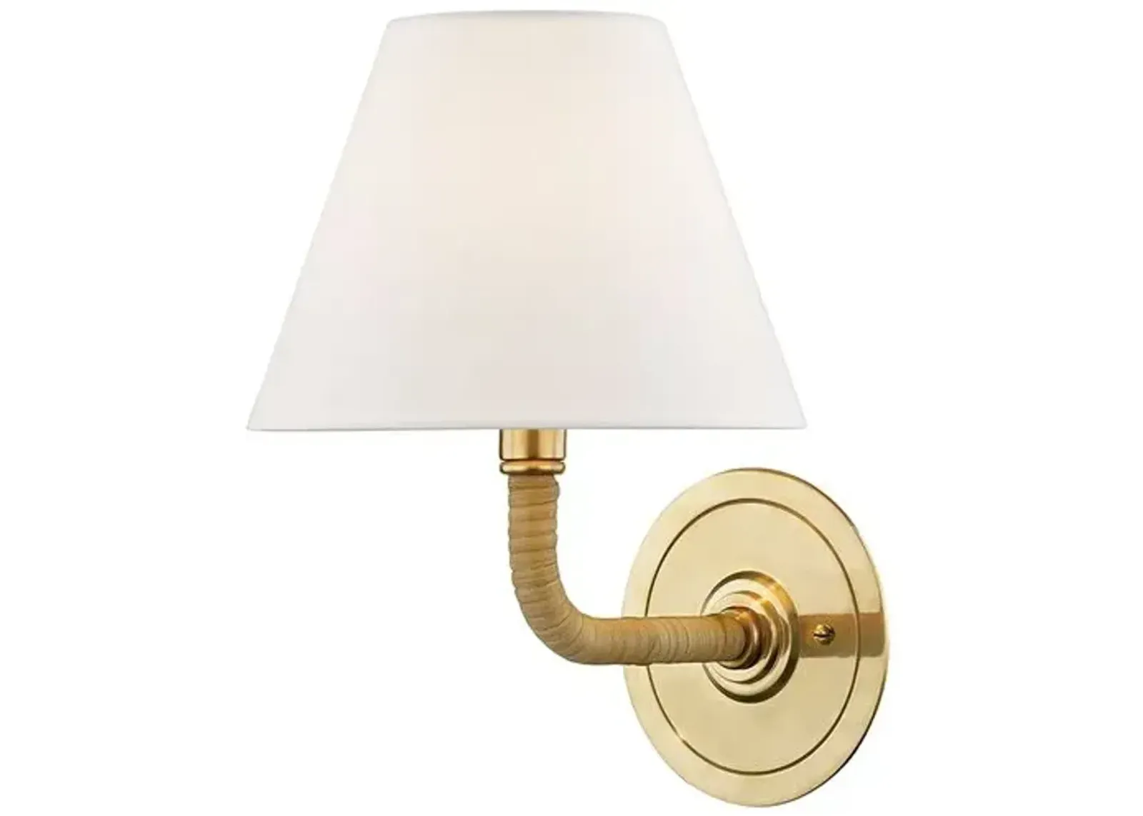 Curves No.1 Wall Sconce - Bamboo/Aged Brass - Gold