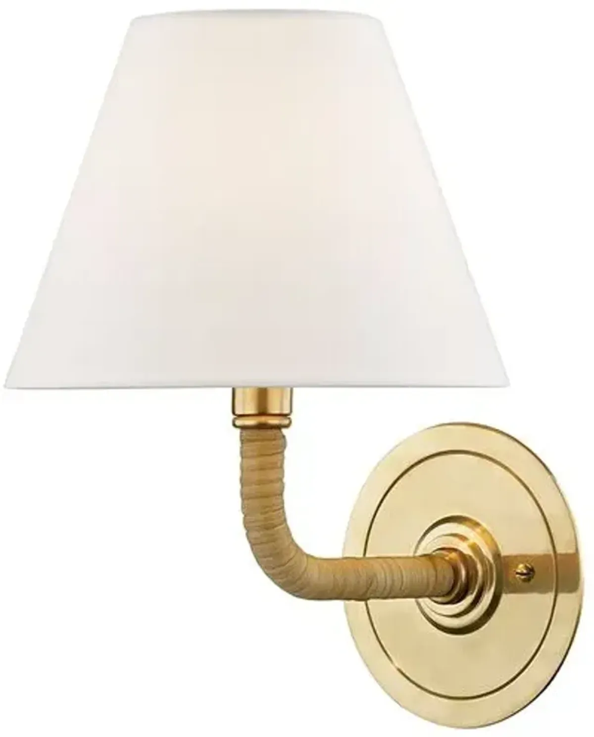 Curves No.1 Wall Sconce - Bamboo/Aged Brass - Gold