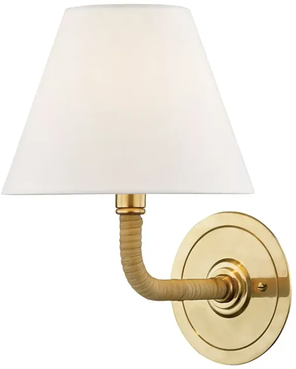 Curves No.1 Wall Sconce - Bamboo/Aged Brass - Gold