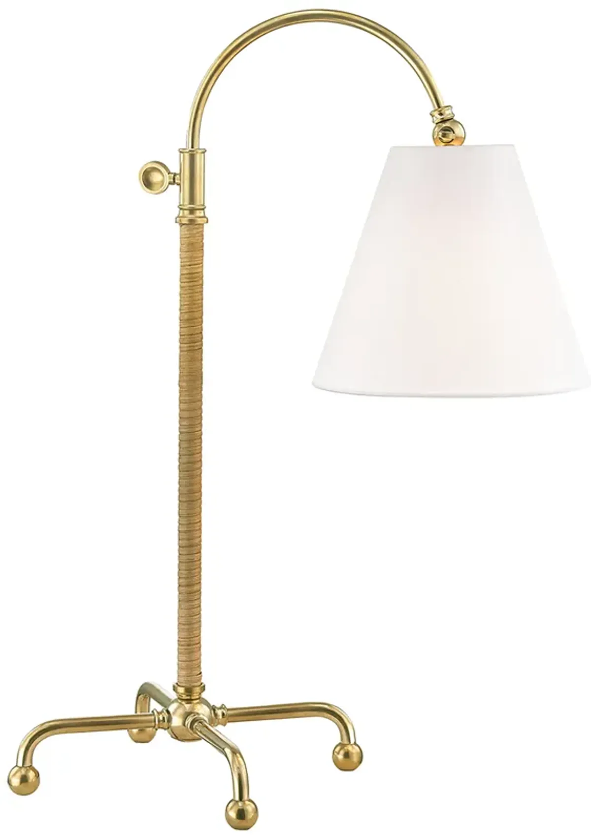 Curves No.1 Table Lamp - Bamboo/Aged Brass - Gold